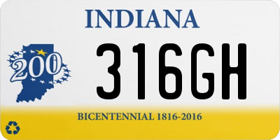 IN license plate 316GH