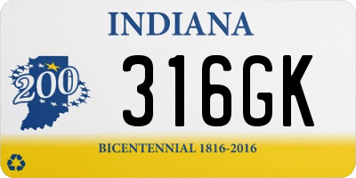 IN license plate 316GK