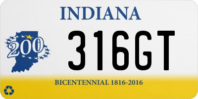 IN license plate 316GT