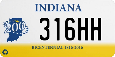 IN license plate 316HH