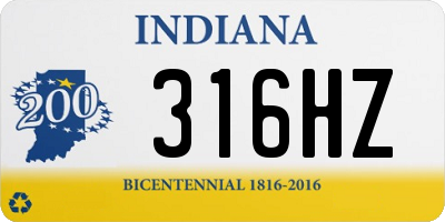 IN license plate 316HZ