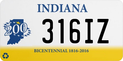 IN license plate 316IZ