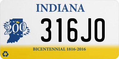 IN license plate 316JO