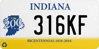 IN license plate 316KF