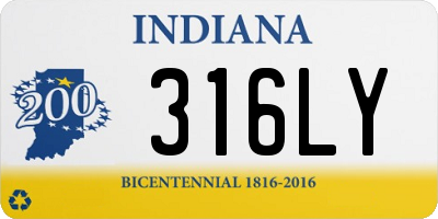 IN license plate 316LY