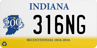 IN license plate 316NG