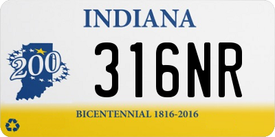 IN license plate 316NR