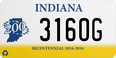 IN license plate 316OG