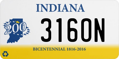 IN license plate 316ON