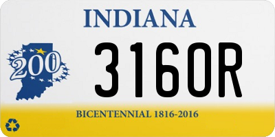 IN license plate 316OR
