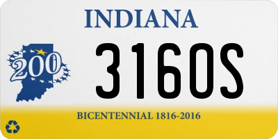 IN license plate 316OS