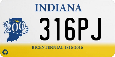 IN license plate 316PJ