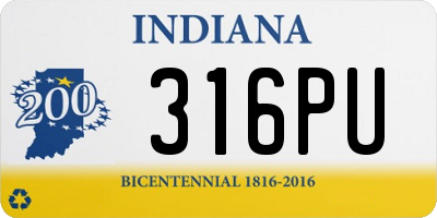IN license plate 316PU