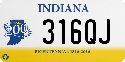 IN license plate 316QJ