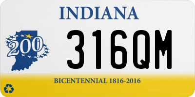 IN license plate 316QM