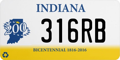 IN license plate 316RB