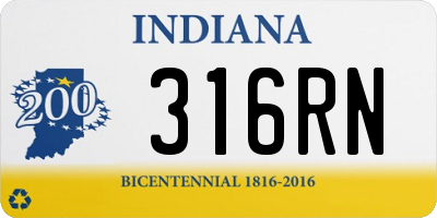 IN license plate 316RN