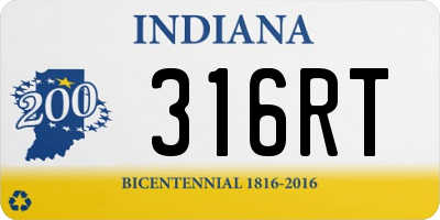 IN license plate 316RT