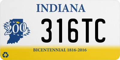 IN license plate 316TC