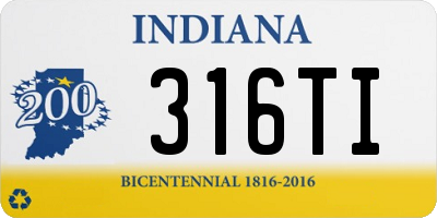 IN license plate 316TI