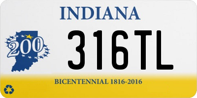 IN license plate 316TL