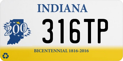 IN license plate 316TP