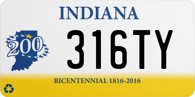 IN license plate 316TY