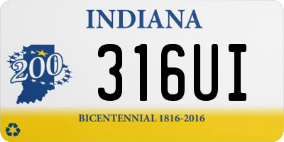 IN license plate 316UI