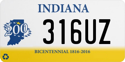 IN license plate 316UZ