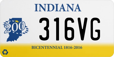 IN license plate 316VG