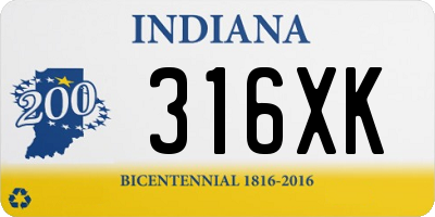 IN license plate 316XK