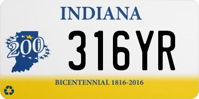 IN license plate 316YR