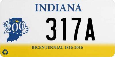 IN license plate 317A