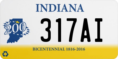 IN license plate 317AI