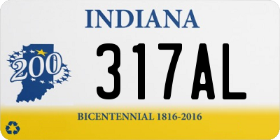 IN license plate 317AL