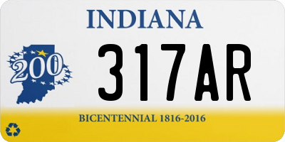 IN license plate 317AR