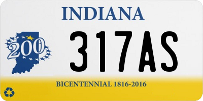 IN license plate 317AS