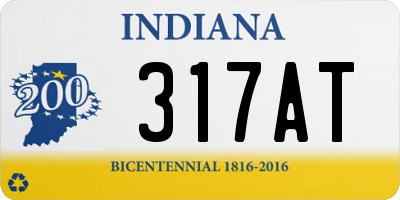 IN license plate 317AT