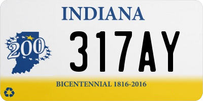 IN license plate 317AY