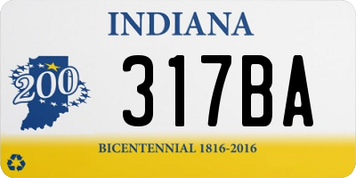 IN license plate 317BA