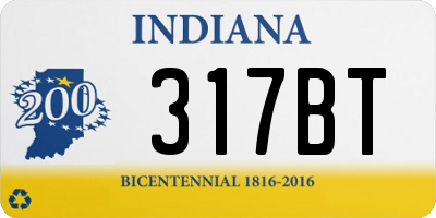 IN license plate 317BT