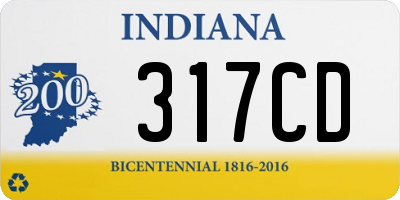 IN license plate 317CD