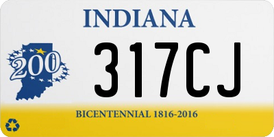 IN license plate 317CJ