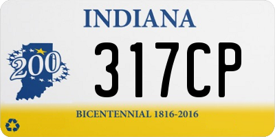 IN license plate 317CP