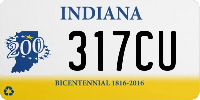 IN license plate 317CU