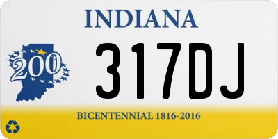 IN license plate 317DJ