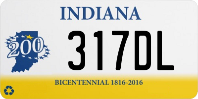 IN license plate 317DL