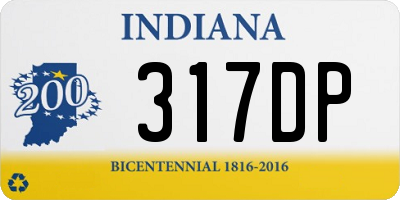 IN license plate 317DP