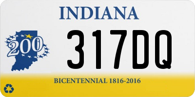 IN license plate 317DQ