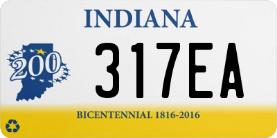 IN license plate 317EA